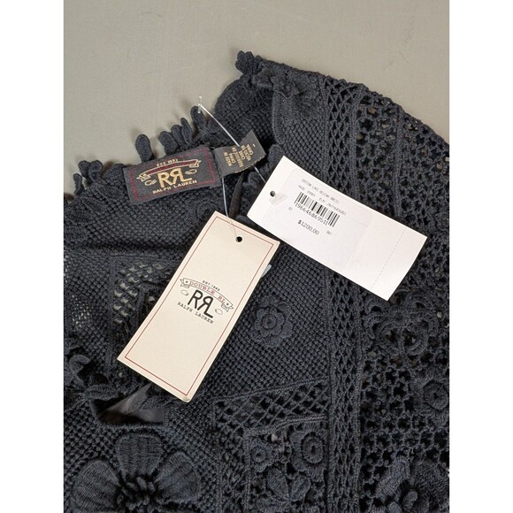 RRL Ralph Lauren Cotton Lace-Killing Dress Black Size 1 – Rare $1200 Piece NWT - Picture 9 of 16